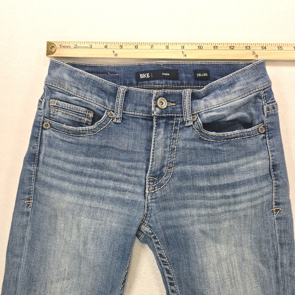 BKE Aiden Bootcut Jeans Mens 28x30 Medium Wash Stretch Denim Blue - Picture 4 of 12